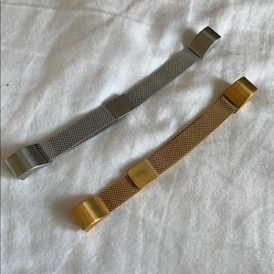 gold and silver fitbit straps - alta